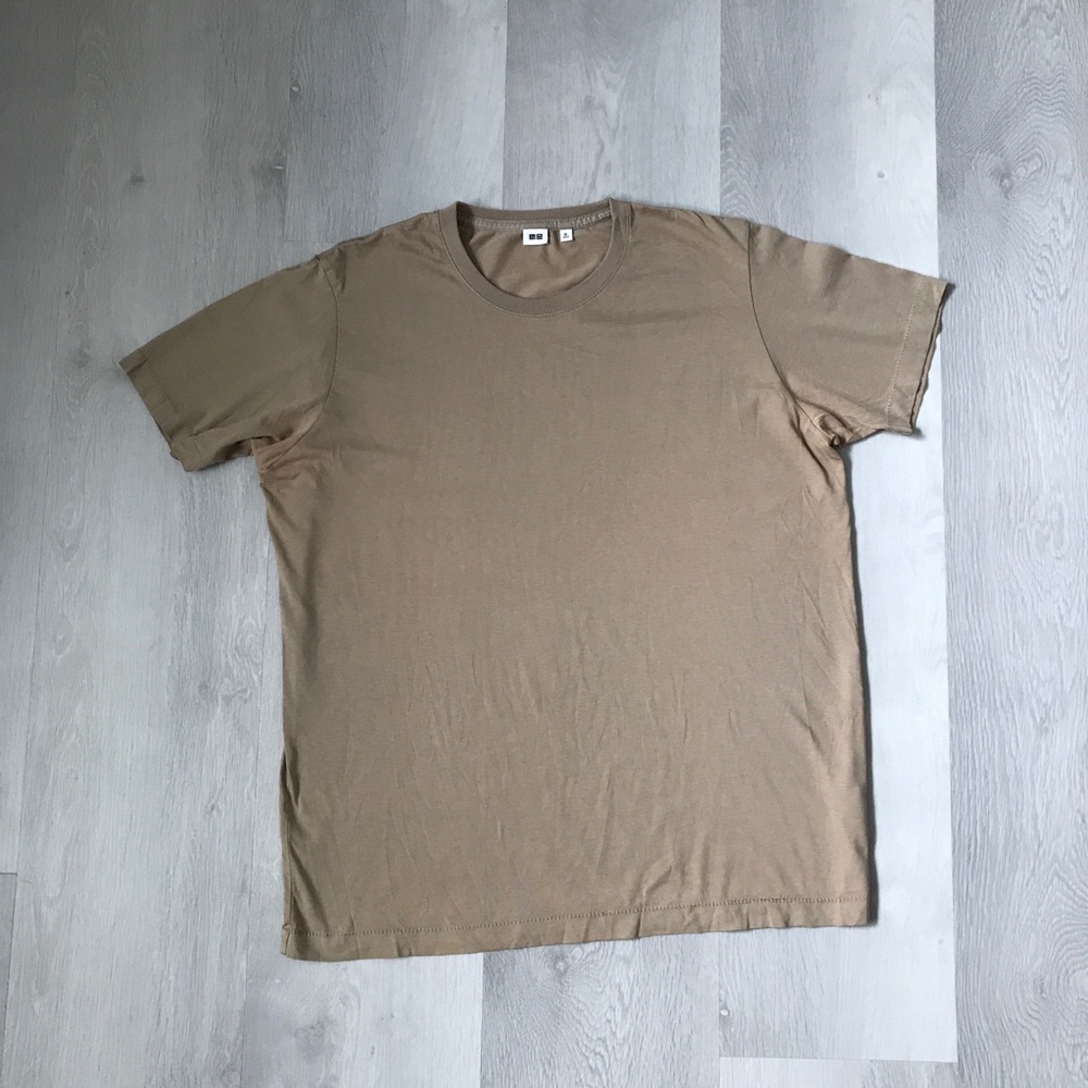UNIQLO MUSHROOM BROWN T SHIRT 100% COTTON SHORT SLEEVE XL